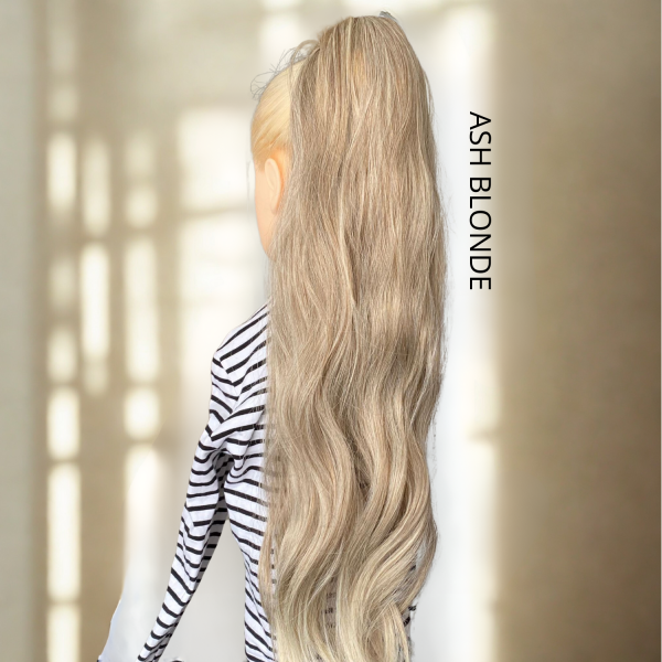 ASH Blonde Ponytail - Wavy Hollywood on elastic band - Image 2