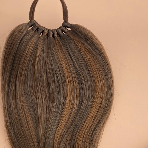 CINNAMON BRONZE Ponytail Extension On Elastic Band 14-28 INCH