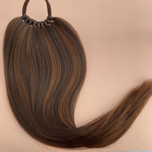 CINNAMON BRONZE Ponytail Extension On Elastic Band 14-28 INCH