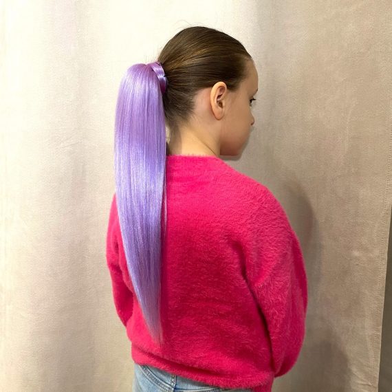 DREAMY PURPLE Ponytail Extension On Elastic Band 14-28 INCH