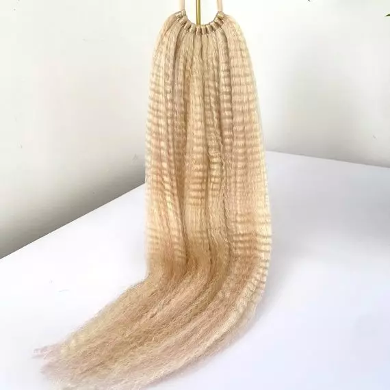 SANDY BLONDE Crimped Ponytail Extension On Elastic Band 18-22 INCH