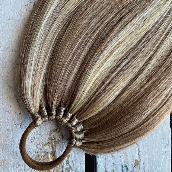 LIGHT MAHOGANY BROWN Ponytail Extension On Elastic Band 14-28 INCH