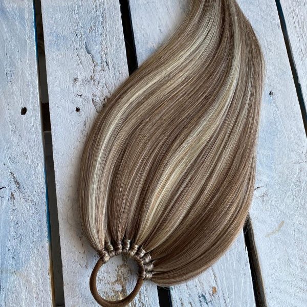 LIGHT MAHOGANY BROWN Ponytail Extension On Elastic Band 14-28 INCH - Image 6
