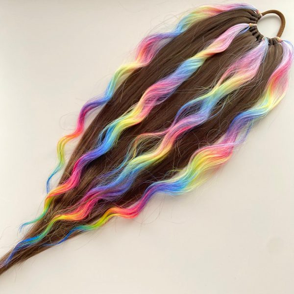 Light Rainbow Brown Ponytail – Straight/Wavy 24 INCH - Image 4