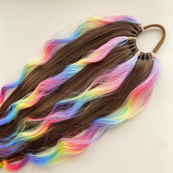 Light Rainbow Brown Ponytail – Straight/Wavy 24 INCH - Image 2