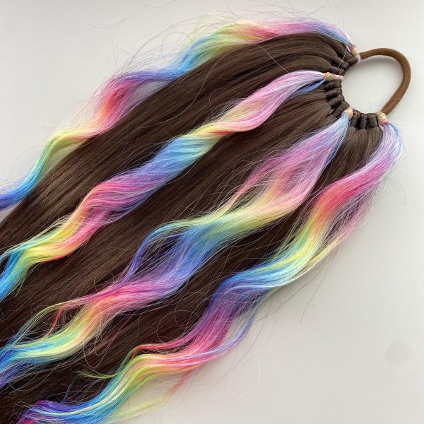 Light Rainbow Brown Ponytail – Straight/Wavy 24 INCH - Image 3
