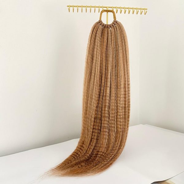 STRAWBERRY BLONDE Crimped Ponytail Extension On Elastic Band 18-22 INCH - Image 6