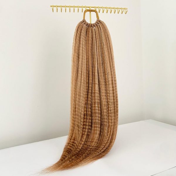STRAWBERRY BLONDE Crimped Ponytail Extension On Elastic Band 18-22 INCH - Image 2