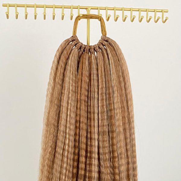 STRAWBERRY BLONDE Crimped Ponytail Extension On Elastic Band 18-22 INCH - Image 4
