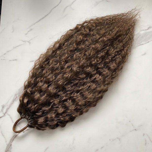 LIGHT BRONZE Curly Ponytail on elastic band 22inch - Image 7