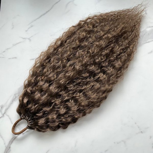 LIGHT BRONZE Curly Ponytail on elastic band 22inch - Image 8