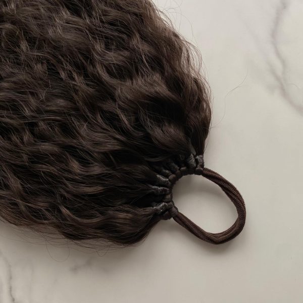 CHOCOLATE BROZNE Curly Ponytail on elastic band 22inch - Image 7
