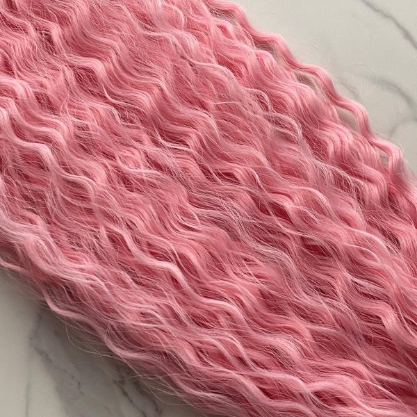 PINK Curly Ponytail on elastic band 22inch - Image 4