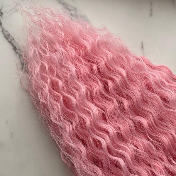 PINK Curly Ponytail on elastic band 22inch - Image 5