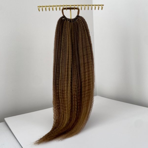 GOLDEN HIGHLIGHTS Crimped Ponytail Extension On Elastic Band 18-22 INCH - Image 5