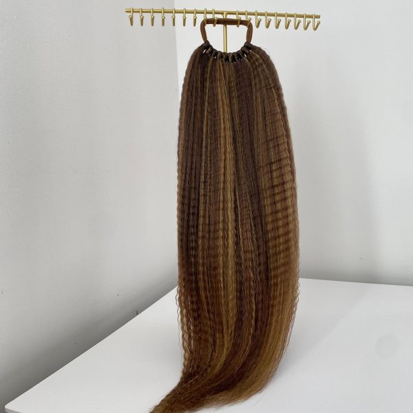 GOLDEN HIGHLIGHTS Crimped Ponytail Extension On Elastic Band 18-22 INCH - Image 4