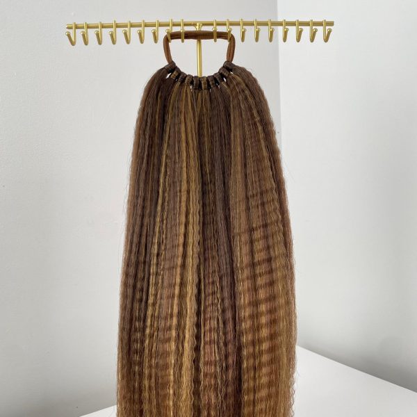 GOLDEN HIGHLIGHTS Crimped Ponytail Extension On Elastic Band 18-22 INCH - Image 6