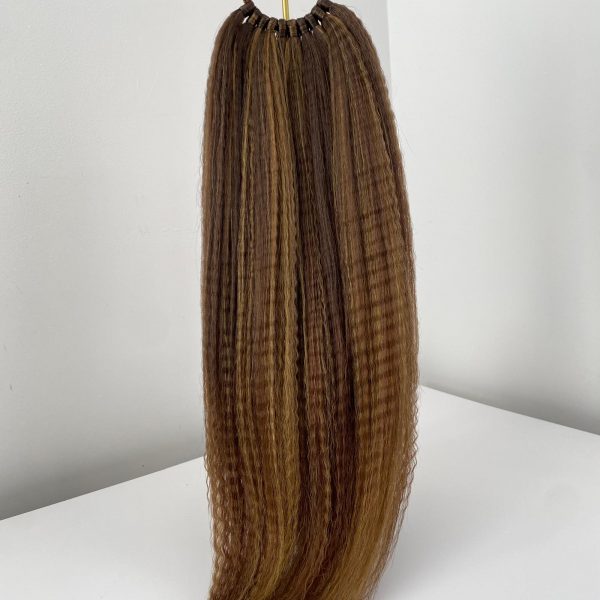 GOLDEN HIGHLIGHTS Crimped Ponytail Extension On Elastic Band 18-22 INCH - Image 7
