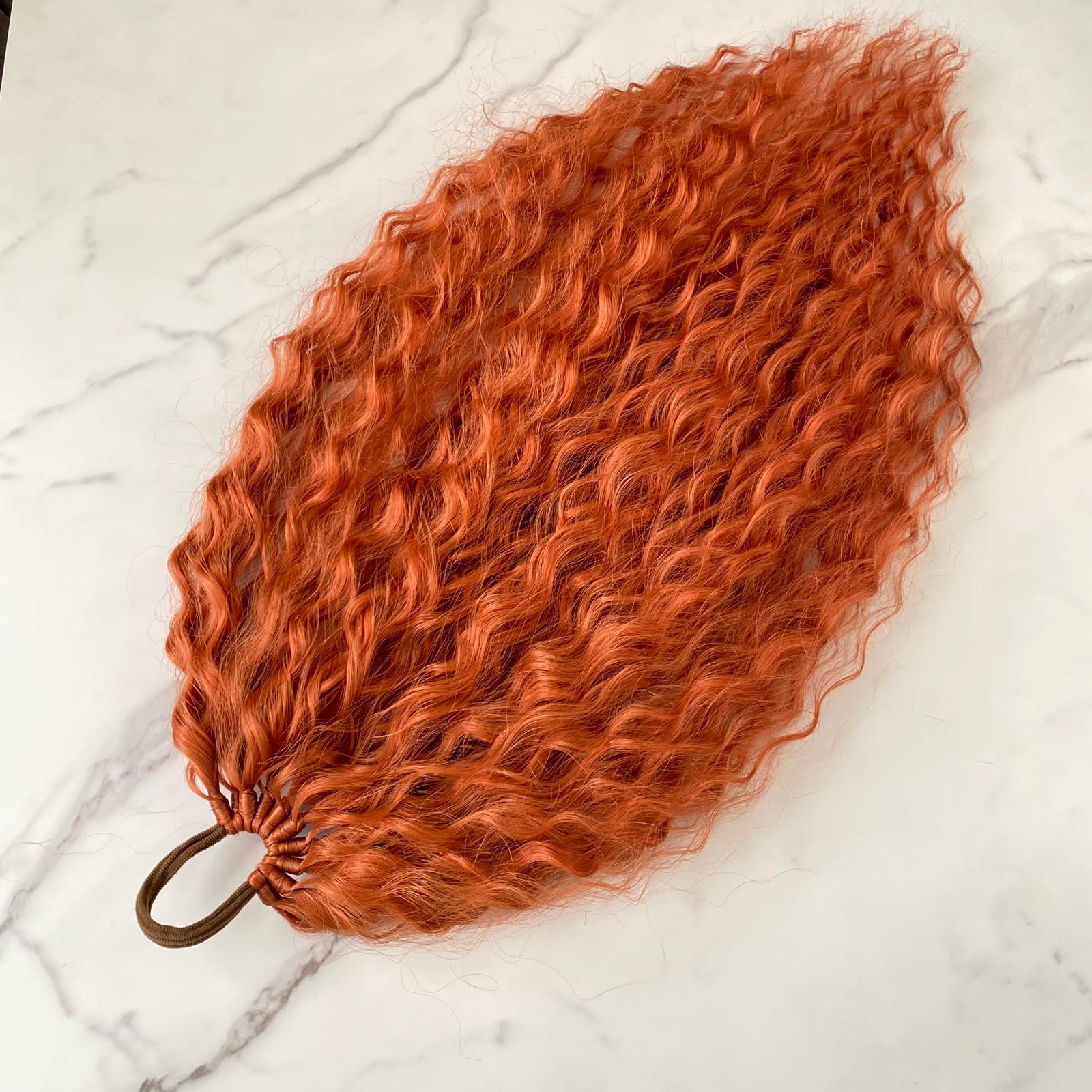 GINGER Curly Ponytail on elastic band 22inch