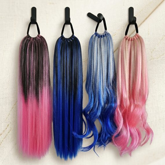 HARLEY QUINN Ponytail Extension On Elastic Band 20inch 2pcs