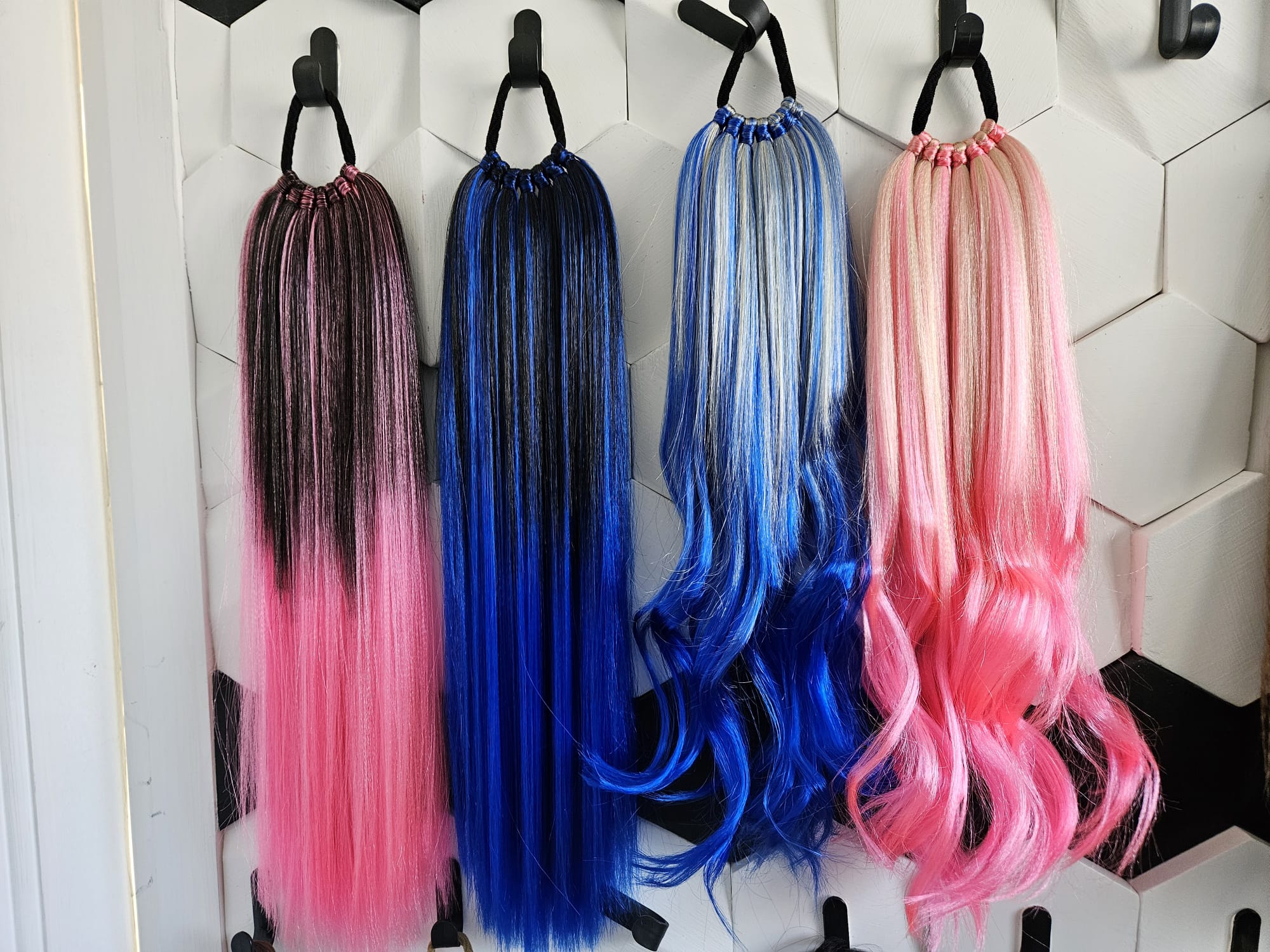 HARLEY QUINN Ponytail Extension On Elastic Band 20inch 2pcs - Image 5
