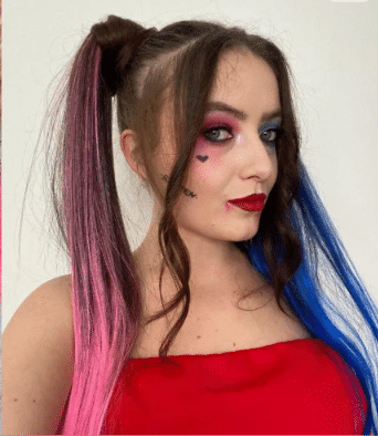 HARLEY QUINN Ponytail Extension On Elastic Band 20inch 2pcs - Image 2